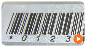 レーザー彫刻でバーコード、QRコードを印字します。